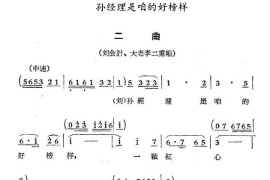 孙经理是咱的好榜样（歌剧《煤店新工人》选曲）简谱