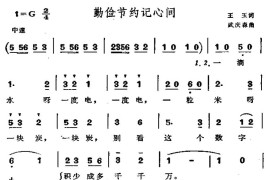 勤俭节约记心间简谱