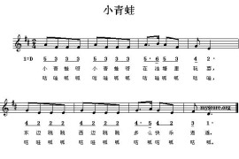 小青蛙（线、混排版）简谱