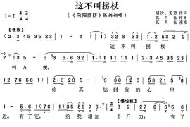 这不叫拐杖（《向阳商店》陈奶奶唱段）简谱