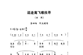 远走高飞难找寻（花鼓戏《沙家浜》选段）简谱