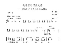 毛泽东思想放光芒（记录片《广东农村小水电》插曲）简谱