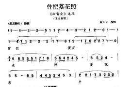 [蒲剧]曾把菱花照（《扫窗会》王金真唱段）简谱