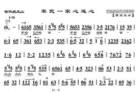 军民一家心连心（《智取威虎山》选段、琴谱）简谱