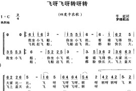 飞呀飞呀转呀转（合唱）简谱