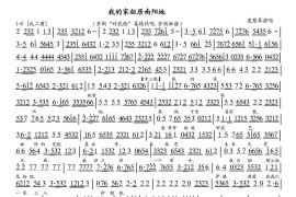 我的家祖居南阳地（《对花枪》姜桂芝唱段、琴谱）简谱