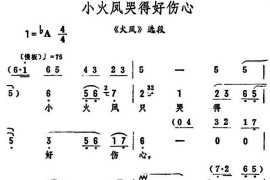 小火凤哭得好伤心（《火凤》选段）简谱