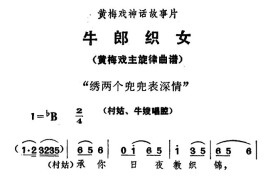 绣两个兜兜表深情（《牛郎织女》村姑、牛嫂唱腔）简谱