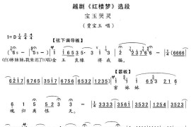 宝玉哭灵（《红楼梦》宝玉唱段）简谱