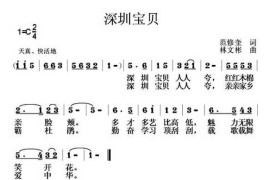 深圳宝贝简谱