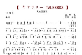 ギャラリーTALESBOX（真三国无双音乐）简谱