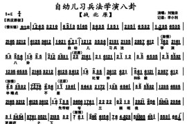 我自幼习兵法学演八卦（《战北原》选段、琴谱）简谱