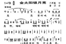 金太阳银月亮（邝厚勤词鲁颂曲）简谱