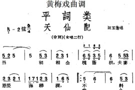 [黄梅戏曲调]平词类：天仙配简谱