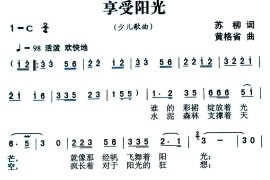 享受阳光音乐简谱