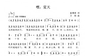 嘿，夏天简谱