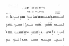 只见他一封书信握手里简谱