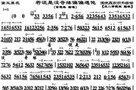 若说是没奇缘偏偏遇他（《黛玉葬花》选段、琴谱）简谱