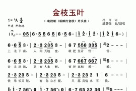 金枝玉叶（电视剧《新醉打金枝》片头曲）简谱