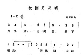 校园月亮明简谱