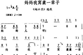 妈妈我窝囊一辈子（《赵小兰》选段）简谱