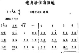 老身居住南阳地（《对花枪》选段）简谱