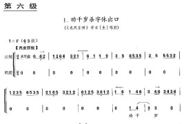 劝千岁杀字休出口（《龙凤呈祥》乔玄唱段、京胡考级谱）简谱