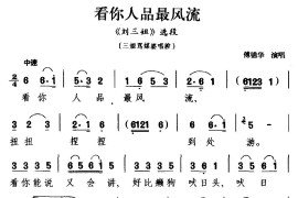 [广西彩调戏]看你人品最风流（《刘三姐》选段刘三姐骂媒婆唱腔）简谱