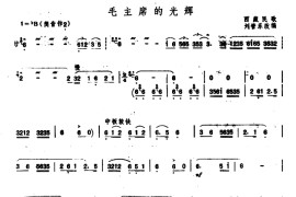 毛主席的光辉（刘管乐改编版）音乐简谱