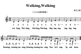 Walking,Walking简谱