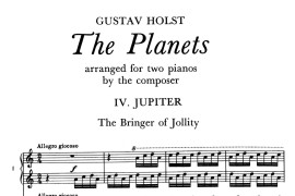 The Planets Op.32（双钢琴）（行星·第四乐章 木星—欢乐使者）音乐简谱