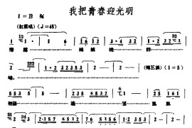 我把青春迎光明（电影《红霞》插曲）简谱