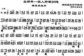 自那年一家人辞朝归隐（《穆桂英挂帅》选段、京胡伴奏谱）简谱