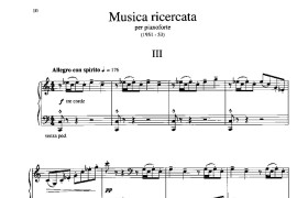 Musica Ricercata（音乐习作·3）音乐简谱