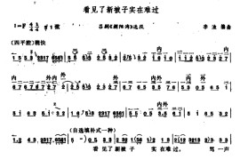 [吕剧]看见了新被子实在难过（《朝阳沟》选段）简谱