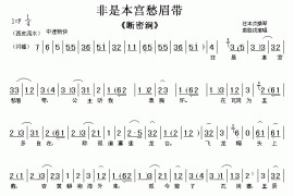 非是本宫愁眉带（《断密涧》选段）简谱