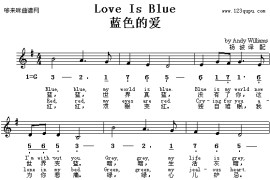 Loveisblue（蓝色的爱）简谱