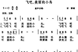 飞吧，美丽的小鸟（童声合唱）简谱